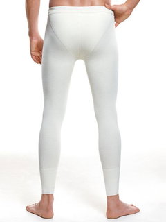 Medima Underwear Underpants with Fly (Angora and Wool) long white Men (Size M-L)